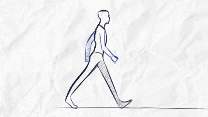 animation demo of character walk cycle